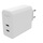 mophie - Wall charger GaN Tech 67W 2port USB-C - White